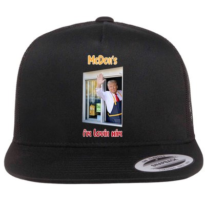 Mcdon Donald Trump IM Lovin Him Flat Bill Trucker Hat