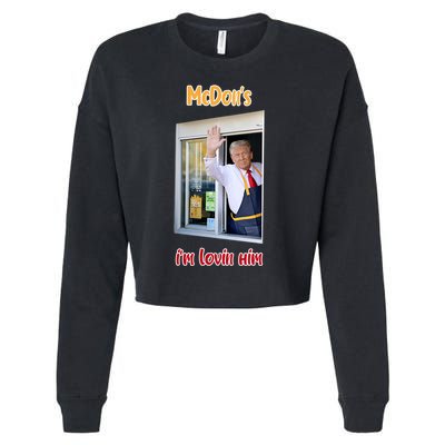 Mcdon Donald Trump IM Lovin Him Cropped Pullover Crew