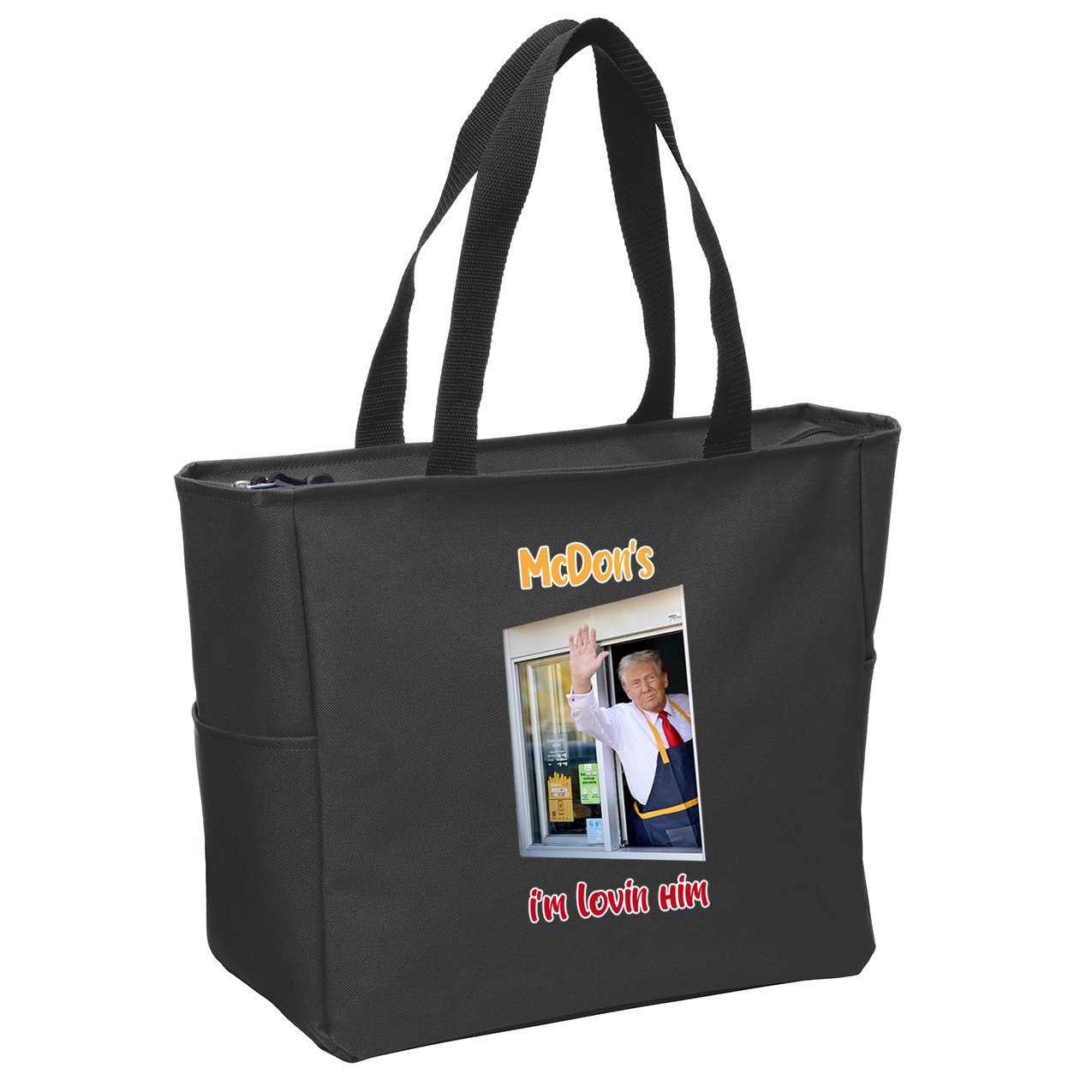 Mcdon Donald Trump IM Lovin Him Zip Tote Bag