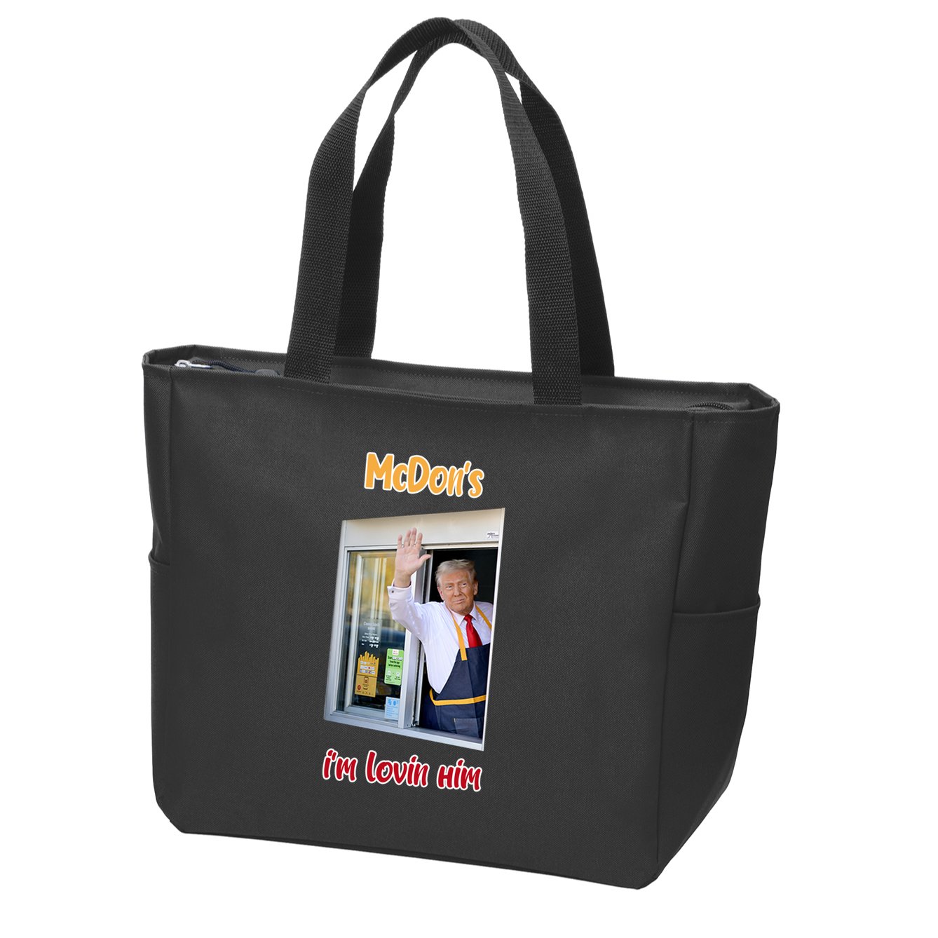 Mcdon Donald Trump IM Lovin Him Zip Tote Bag