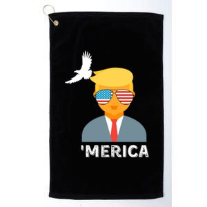 Merica Donald Trump Funny Gift Platinum Collection Golf Towel