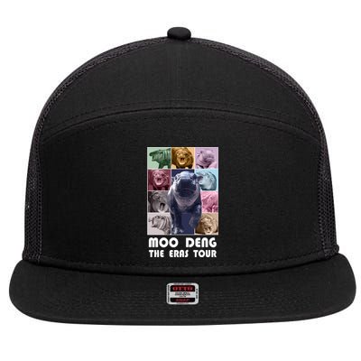 Moon Deng The Eras Tour Meme Hippo 7 Panel Mesh Trucker Snapback Hat