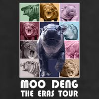 Moon Deng The Eras Tour Meme Hippo 7 Panel Mesh Trucker Snapback Hat