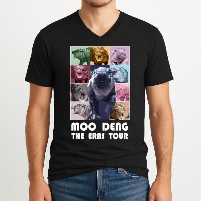 Moon Deng The Eras Tour Meme Hippo V-Neck T-Shirt