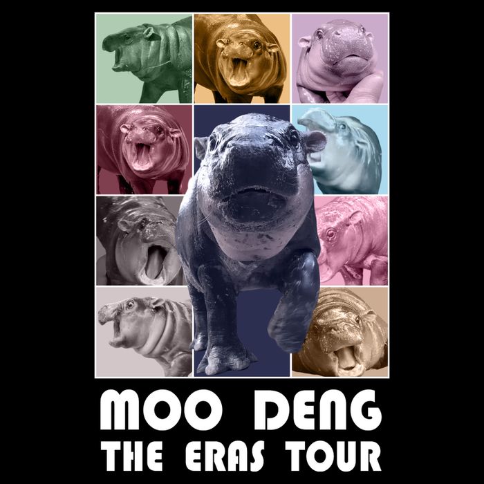 Moon Deng The Eras Tour Meme Hippo Drawstring Bag