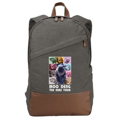 Moon Deng The Eras Tour Meme Hippo Cotton Canvas Backpack