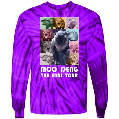 Moon Deng The Eras Tour Meme Hippo Tie-Dye Long Sleeve Shirt