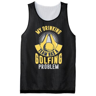 My Drinking Team Has A Golfing Problem Funny Golf Lover Mesh Reversible Basketball Jersey Tank