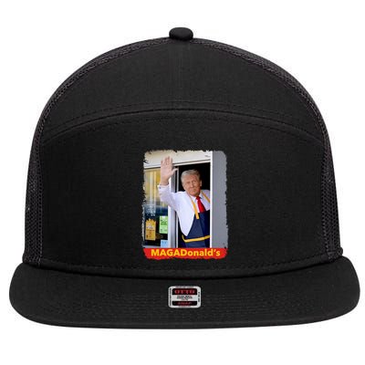 Maga Donalds Trump 2024 Mcdon Election 7 Panel Mesh Trucker Snapback Hat