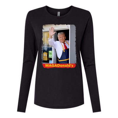 Maga Donalds Trump 2024 Mcdon Election Womens Cotton Relaxed Long Sleeve T-Shirt