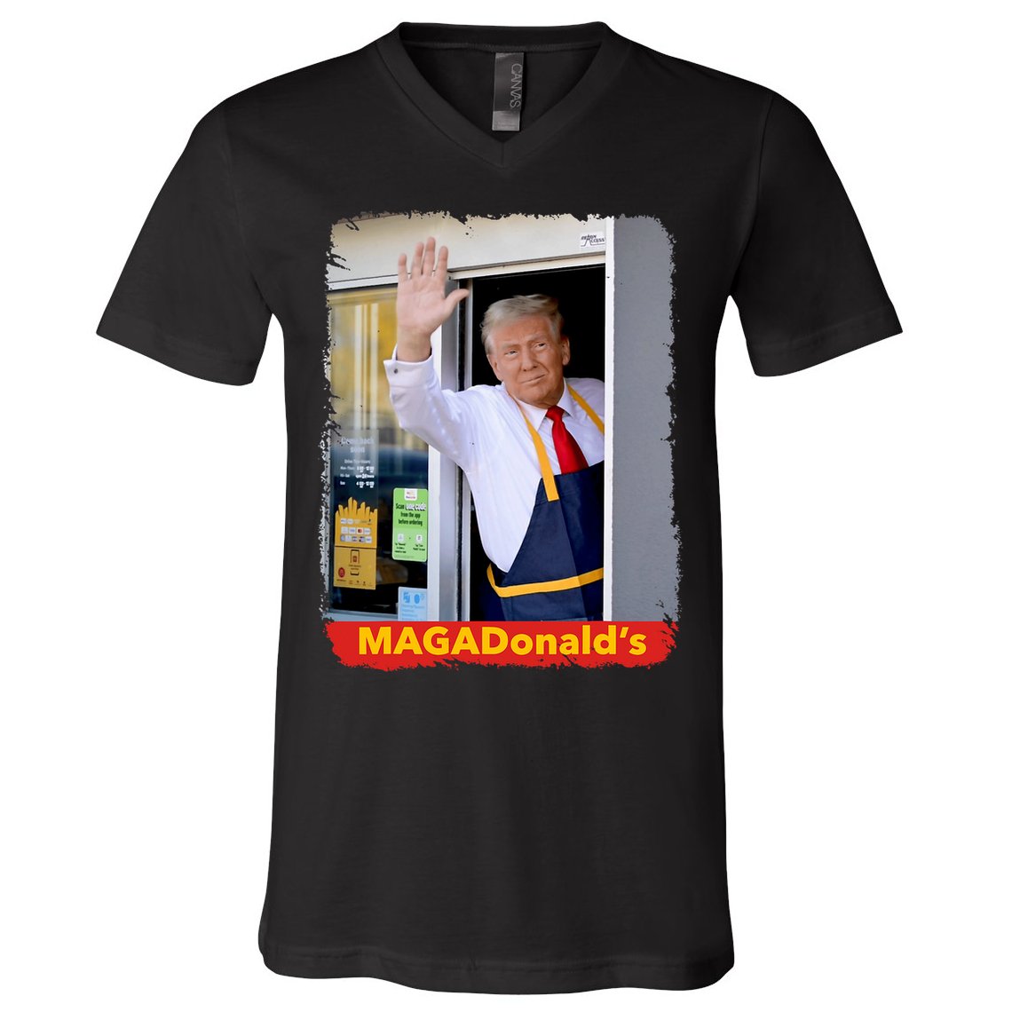 Maga Donalds Trump 2024 Mcdon Election V-Neck T-Shirt