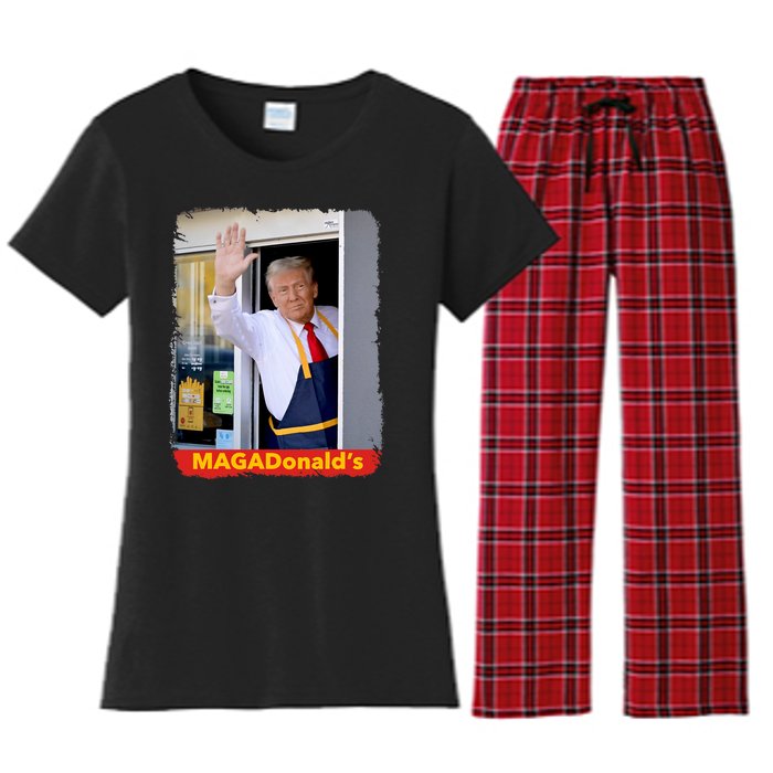 Maga Donalds Trump 2024 Mcdon Election Women's Flannel Pajama Set