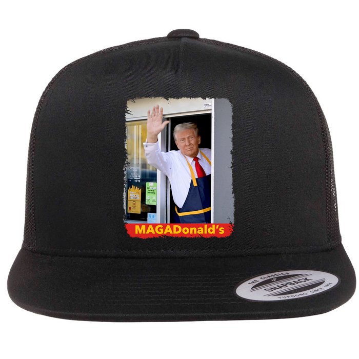 Maga Donalds Trump 2024 Mcdon Election Flat Bill Trucker Hat