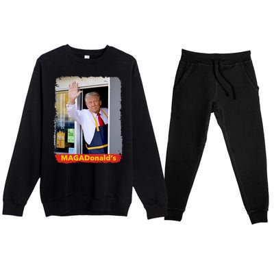 Maga Donalds Trump 2024 Mcdon Election Premium Crewneck Sweatsuit Set