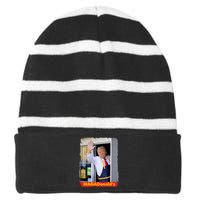 Maga Donalds Trump 2024 Mcdon Election Striped Beanie with Solid Band