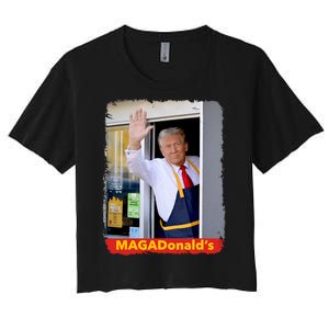 Maga Donalds Trump 2024 Mcdon Election Women's Crop Top Tee