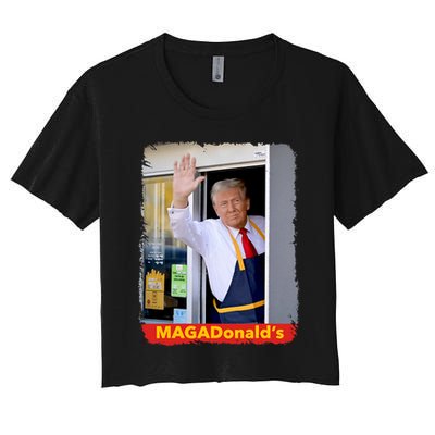 Maga Donalds Trump 2024 Mcdon Election Women's Crop Top Tee