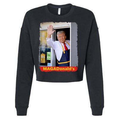 Maga Donalds Trump 2024 Mcdon Election Cropped Pullover Crew