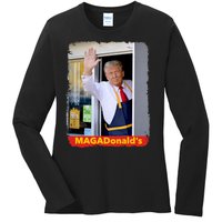 Maga Donalds Trump 2024 Mcdon Election Ladies Long Sleeve Shirt