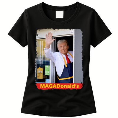 Maga Donalds Trump 2024 Mcdon Election Womens T-Shirt
