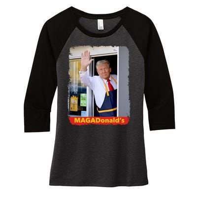 Maga Donalds Trump 2024 Mcdon Election Women's Tri-Blend 3/4-Sleeve Raglan Shirt