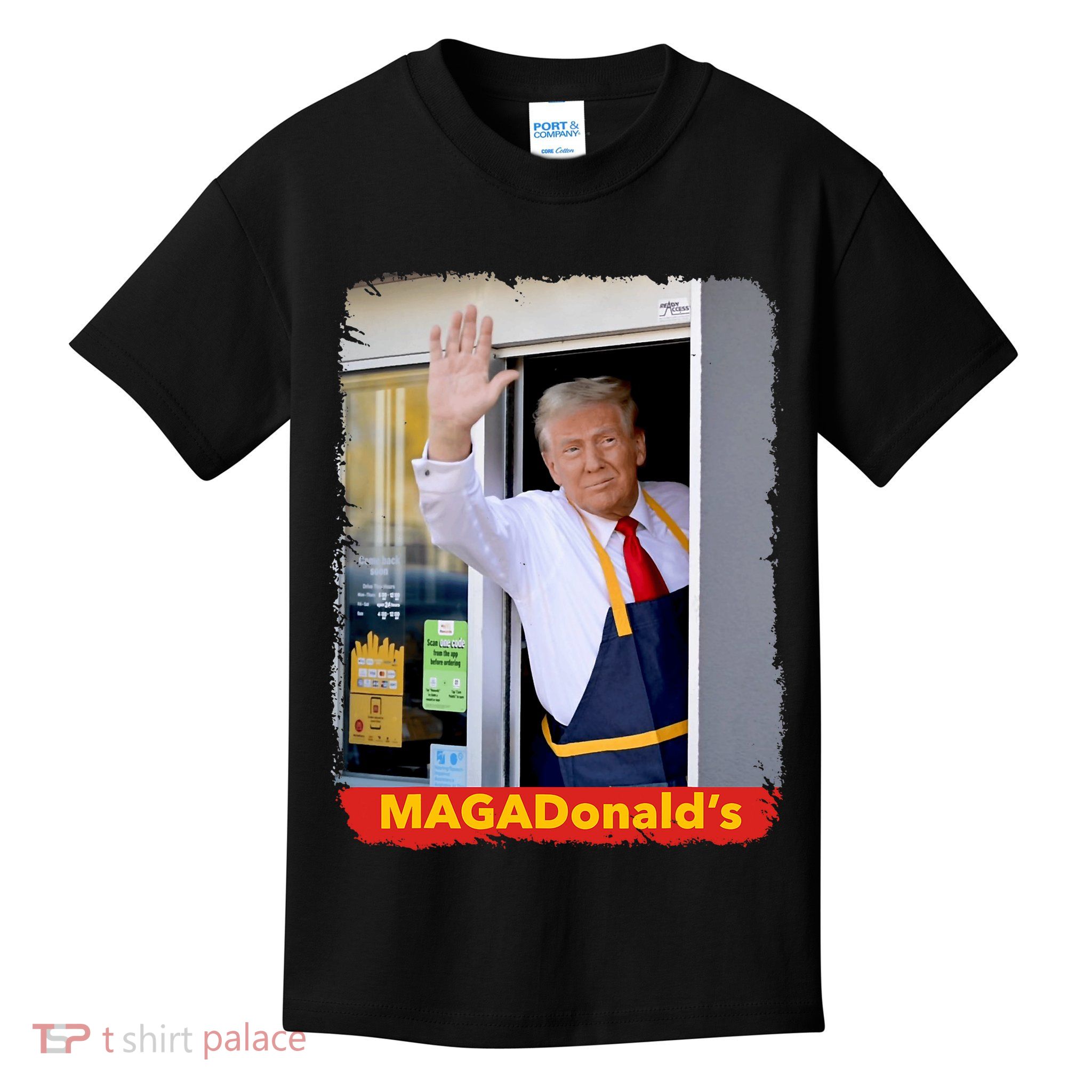 Maga Donalds Trump 2024 Mcdon Election Kids T-Shirt