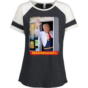 Maga Donalds Trump 2024 Mcdon Election Enza Ladies Jersey Colorblock Tee