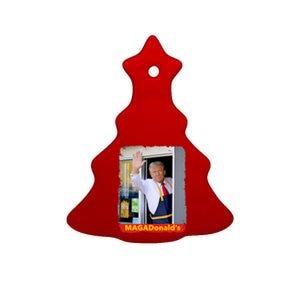 Maga Donalds Trump 2024 Mcdon Election Ceramic Tree Ornament