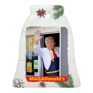 Maga Donalds Trump 2024 Mcdon Election Ceramic Bell Ornament