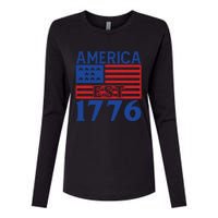 Memorial Day T  America Est Womens Cotton Relaxed Long Sleeve T-Shirt