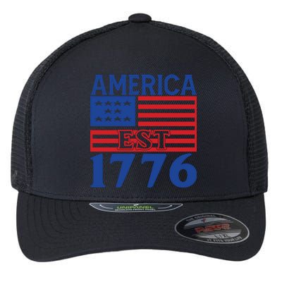 Memorial Day T  America Est Flexfit Unipanel Trucker Cap