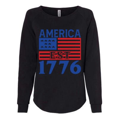 Memorial Day T  America Est Womens California Wash Sweatshirt