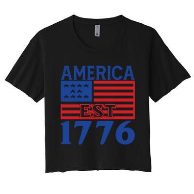 Memorial Day T  America Est Women's Crop Top Tee