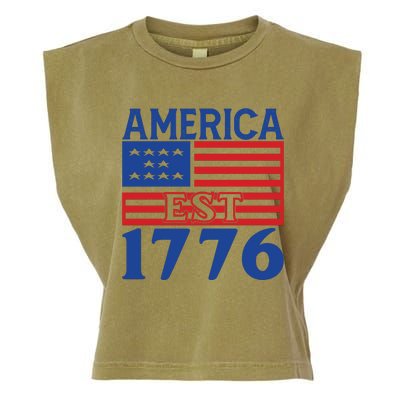 Memorial Day T  America Est Garment-Dyed Women's Muscle Tee