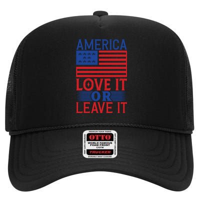 Memorial Day T  America High Crown Mesh Back Trucker Hat