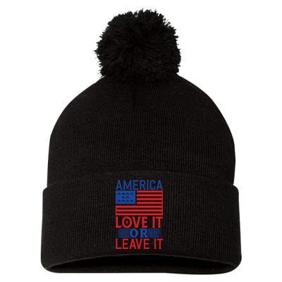 Memorial Day T  America Pom Pom 12in Knit Beanie