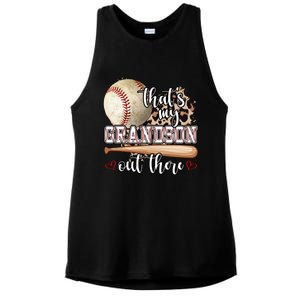 Mothers Day Thats My Grandson Out There Baseball Grandma Gift Ladies PosiCharge Tri-Blend Wicking Tank