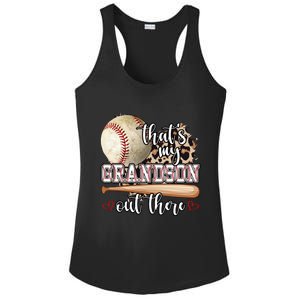 Mothers Day Thats My Grandson Out There Baseball Grandma Gift Ladies PosiCharge Competitor Racerback Tank