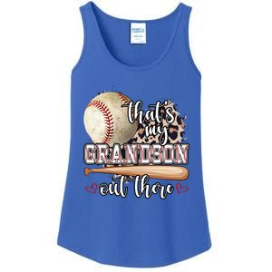 Mothers Day Thats My Grandson Out There Baseball Grandma Gift Ladies Essential Tank