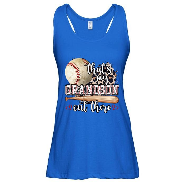 Mothers Day Thats My Grandson Out There Baseball Grandma Gift Ladies Essential Flowy Tank