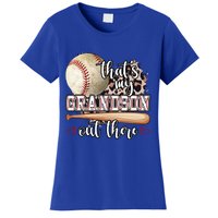 Mothers Day Thats My Grandson Out There Baseball Grandma Gift Women's T-Shirt