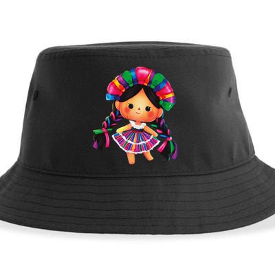 Muneca De Trapo Mexicana Mazahua Mexicans Otomi Maria Lele Sustainable Bucket Hat