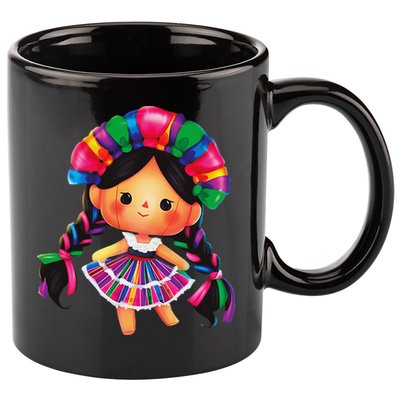 Muneca De Trapo Mexicana Mazahua Mexicans Otomi Maria Lele 11oz C Handle Ceramic Mug