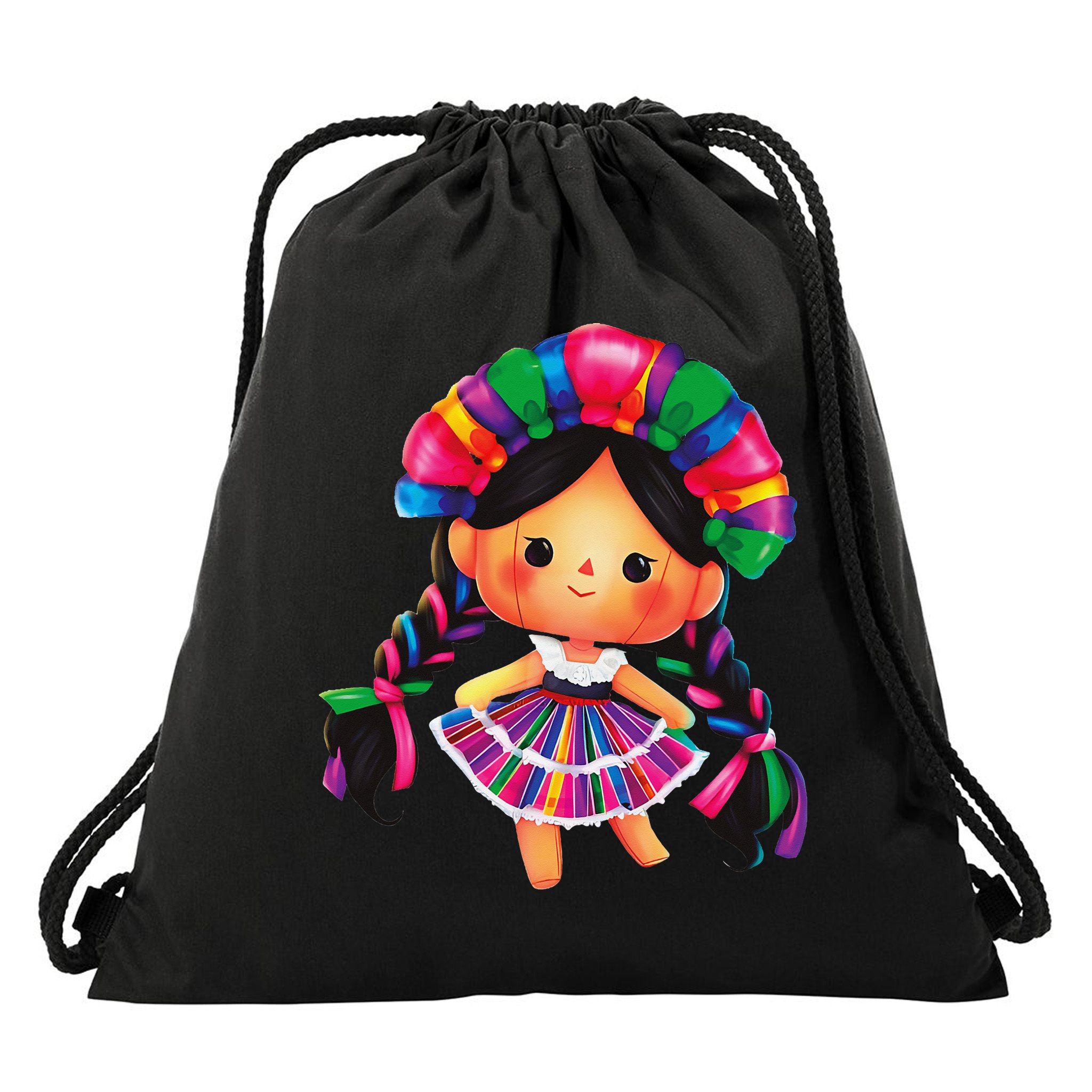 Muneca De Trapo Mexicana Mazahua Mexicans Otomi Maria Lele Drawstring Bag
