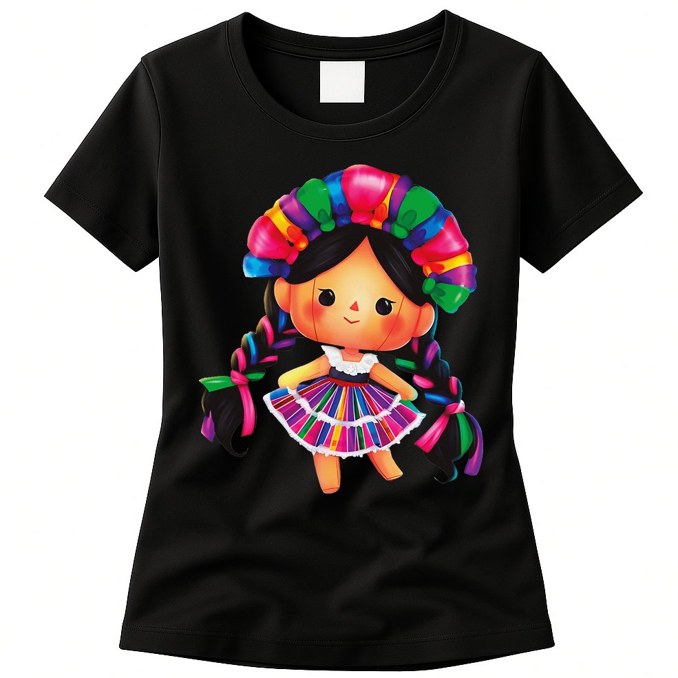 Muneca De Trapo Mexicana Mazahua Mexicans Otomi Maria Lele Womens T-Shirt