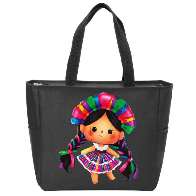 Muneca De Trapo Mexicana Mazahua Mexicans Otomi Maria Lele Zip Tote Bag