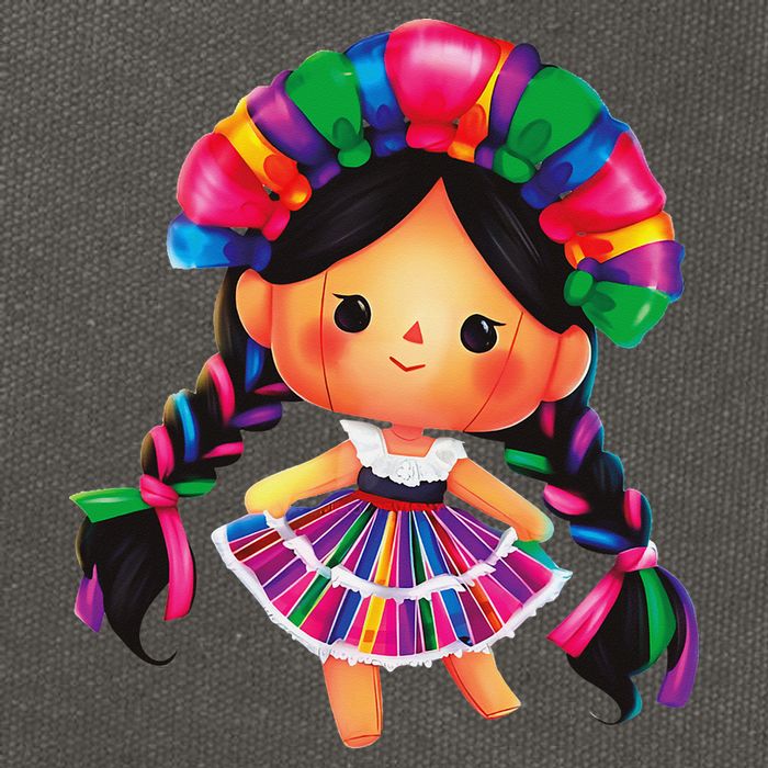 Muneca De Trapo Mexicana Mazahua Mexicans Otomi Maria Lele Cotton Canvas Backpack