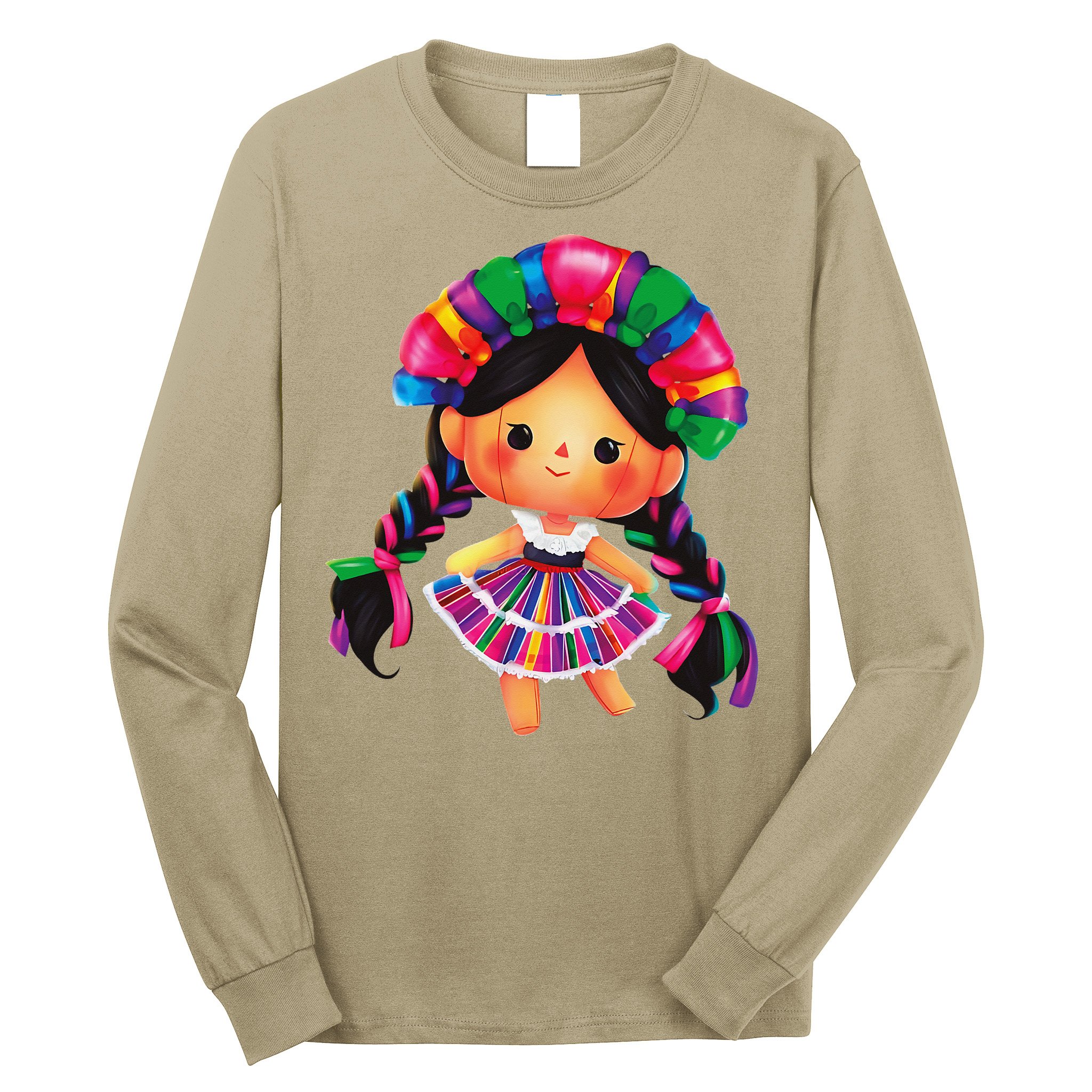 Muneca De Trapo Mexicana Mazahua Mexicans Otomi Maria Lele Long Sleeve Shirt