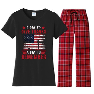 Memorial Day Tribute – A Day To Remember And Give Thanks Women's Flannel Pajama Set