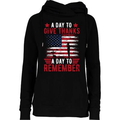 Memorial Day Tribute – A Day To Remember And Give Thanks Womens Funnel Neck Pullover Hood